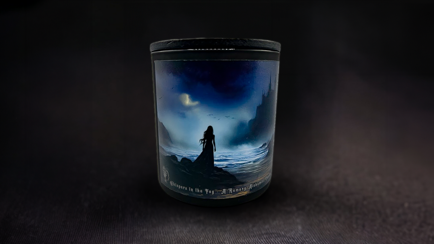 Whispers in the Fog - Earthy and Mystical with a Hint of Smoky Elegance Scented - Coconut and Apricot Luxury Wax Blend Candle