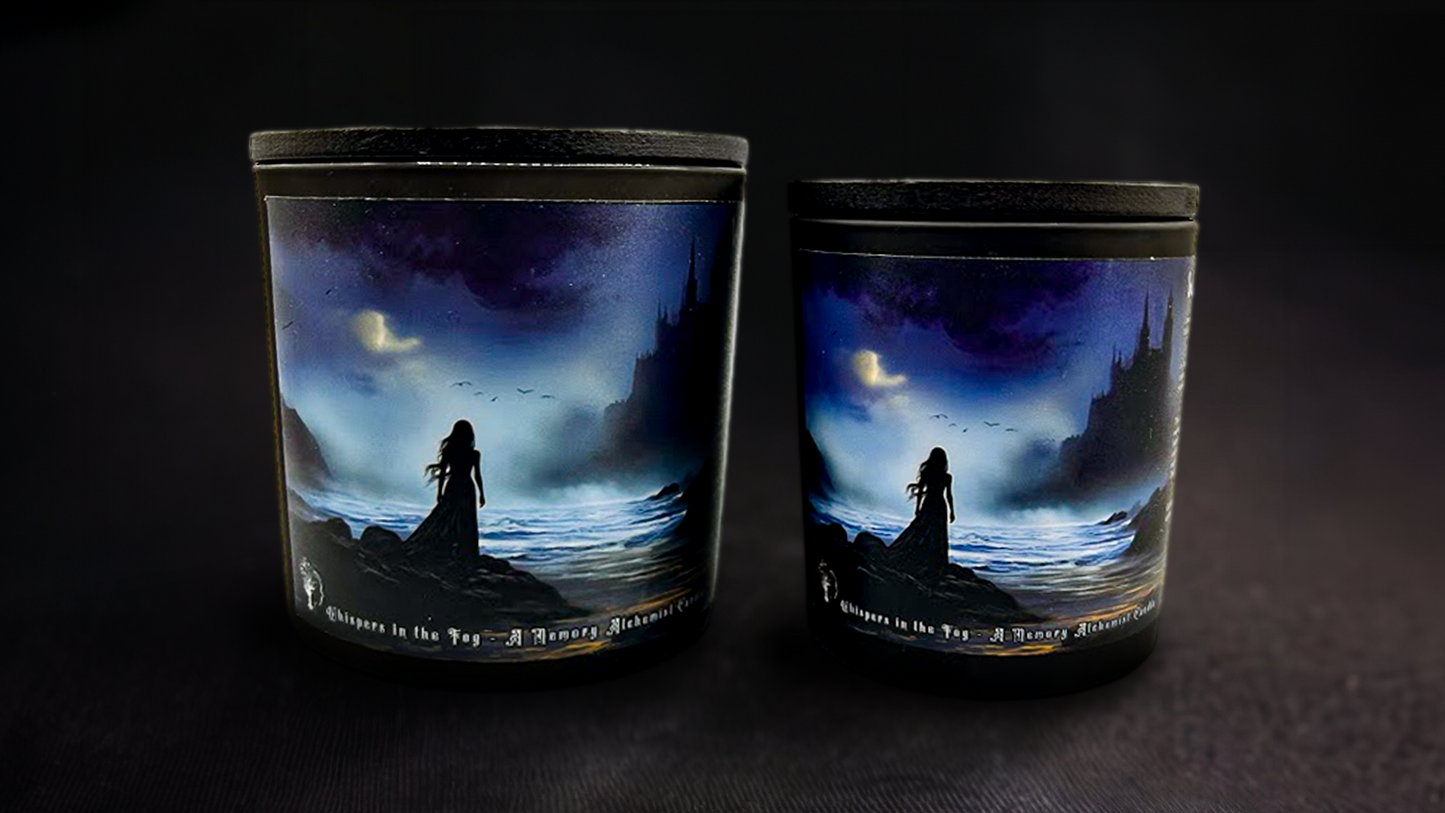 Whispers in the Fog - Earthy and Mystical with a Hint of Smoky Elegance Scented - Coconut and Apricot Luxury Wax Blend Candle