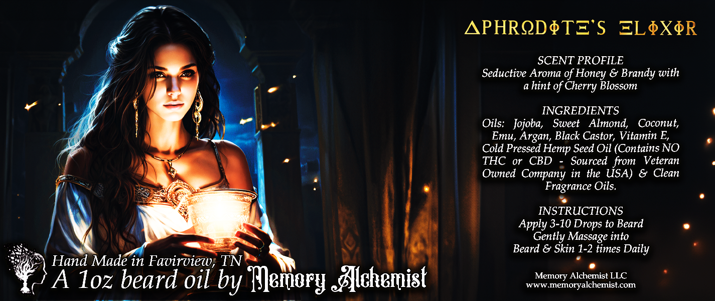 Aphrodite’s Elixir - Honey and Brandy with a hint of Cherry Blossom Scented - Beard Oil