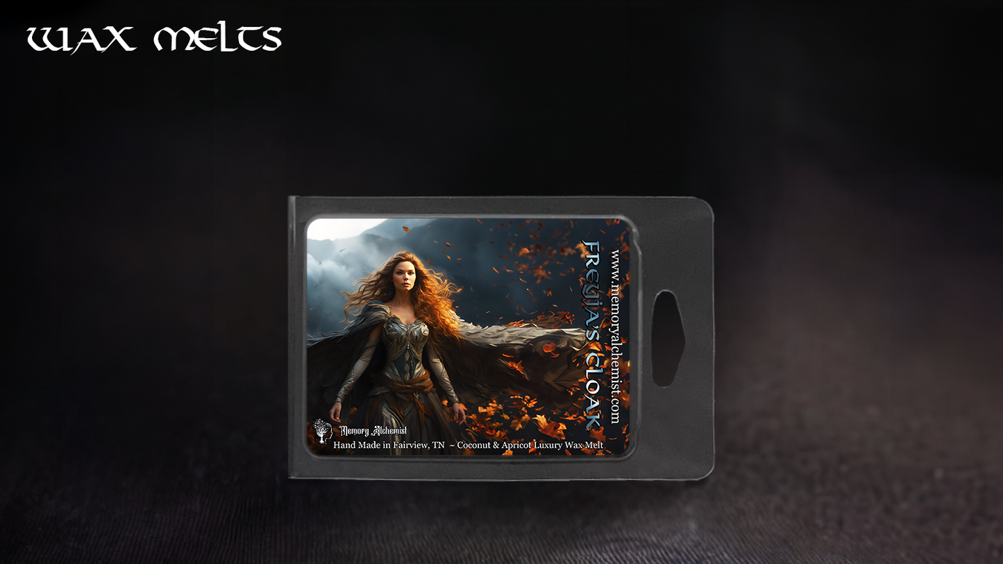 Freyja’s Cloak - Amber and Tobacco with a Hint of Honey Scented - Coconut and Apricot Luxury Wax Melts