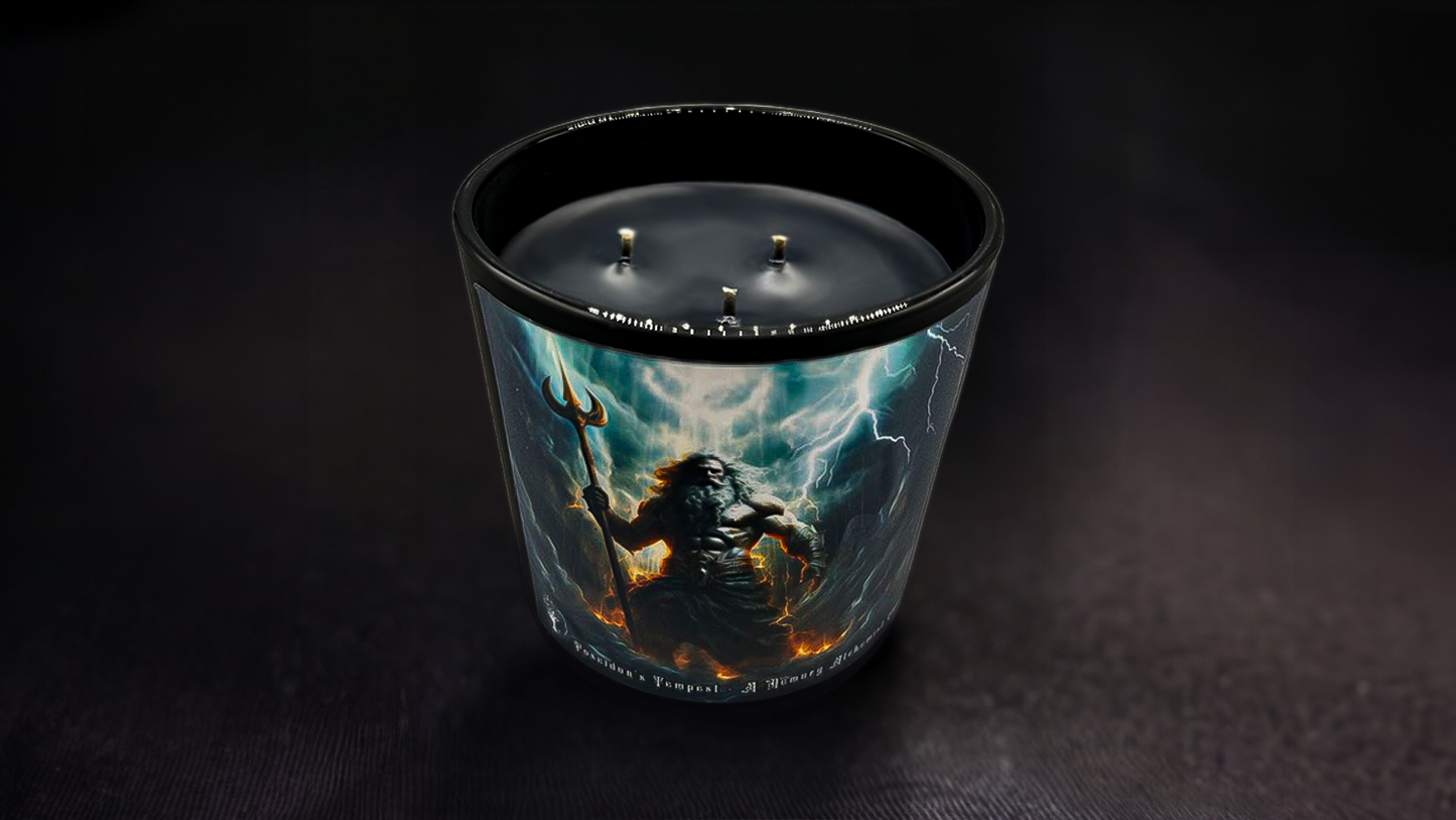 Poseidon’s Tempest - Refreshing Ozone and Sea Salt with a Hint of Plum scented - Coconut and Apricot Luxury Wax Blend Candle