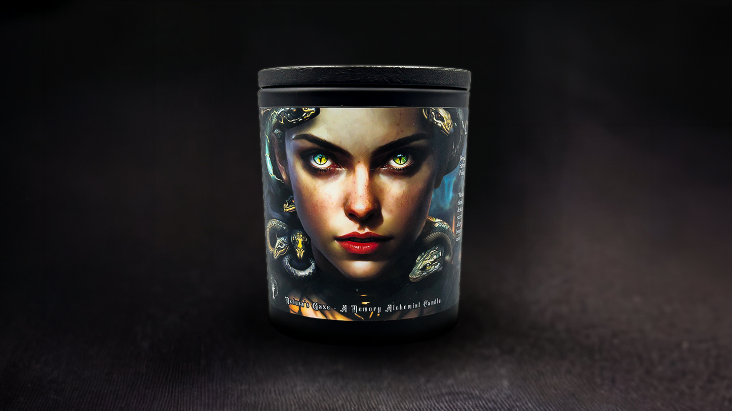 Medusa's Gaze - Enchanting Floral Elegance with a Hint of Exotic Spices - Coconut and Apricot Luxury Wax Blend Candle