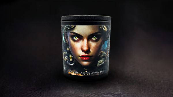 Medusa’s Gaze - Dark Floral, Leather & Musk Candle