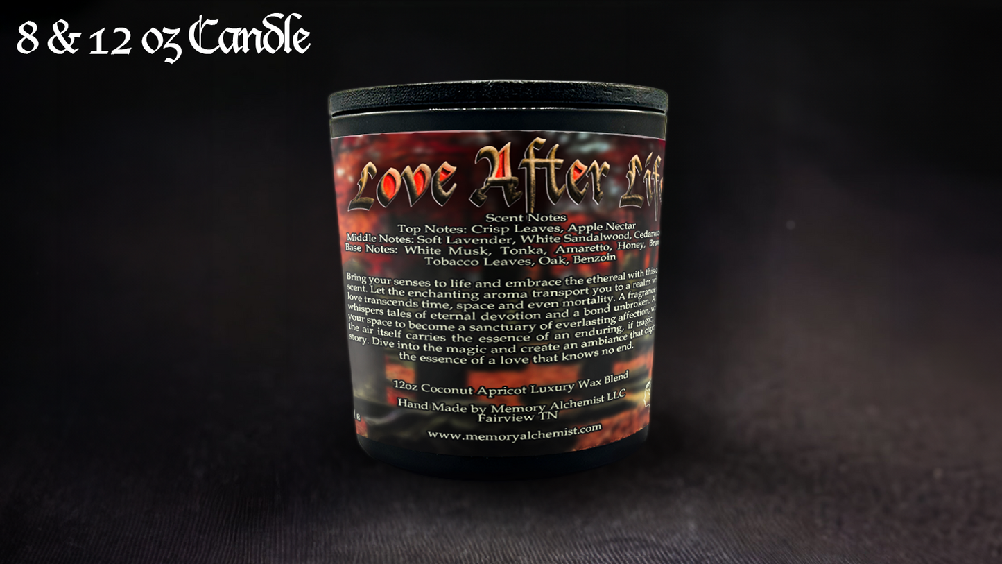 Love After Life - Crisp Leaves and Apple Nectar with a Hint of Cozy Sandalwood Scented - Coconut and Apricot Luxury Wax Blend Candle