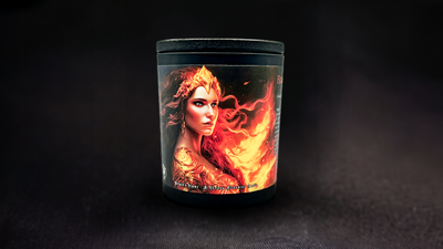 Brigid’s Flame - Smoldering Amber and Sandalwood with a hint of Dark Musk - Coconut and Apricot Luxury Wax Blend Candle