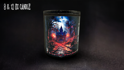 Vampire Crypt – Cool Earth and Aromatic Wood with a Hint of Mystic Spice Scented - Coconut and Apricot Luxury Wax Blend Candle