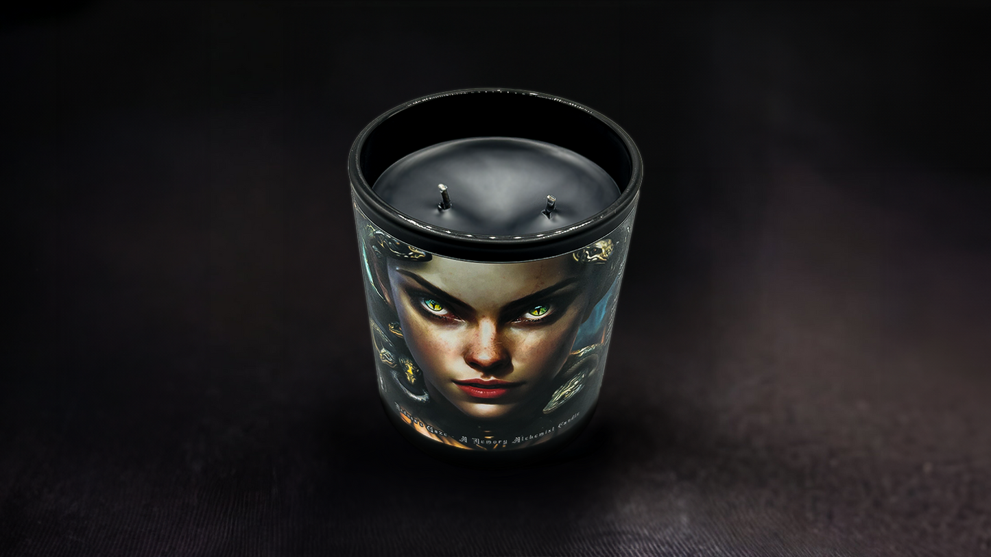 Medusa's Gaze - Enchanting Floral Elegance with a Hint of Exotic Spices - Coconut and Apricot Luxury Wax Blend Candle