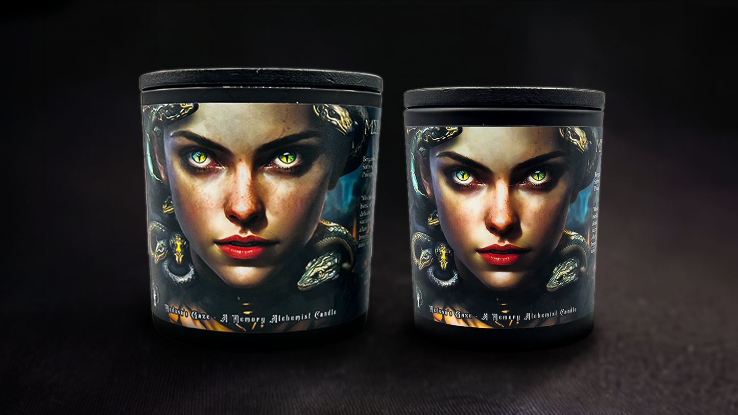 Medusa's Gaze - Enchanting Floral Elegance with a Hint of Exotic Spices - Coconut and Apricot Luxury Wax Blend Candle