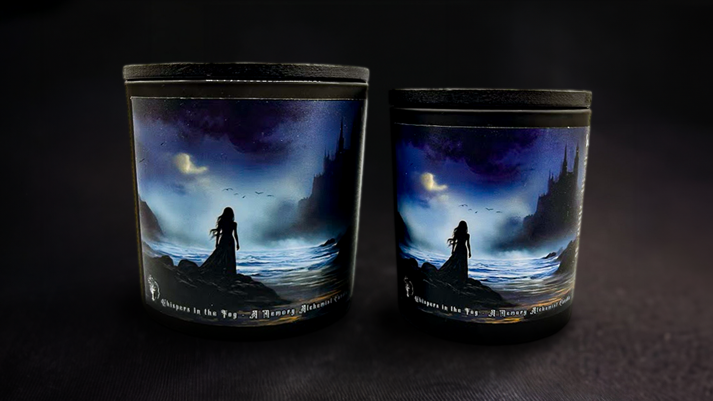 Whispers in the Fog - Earthy and Mystical with a Hint of Smoky Elegance Scented  - Coconut and Apricot Luxury Wax Blend Candle