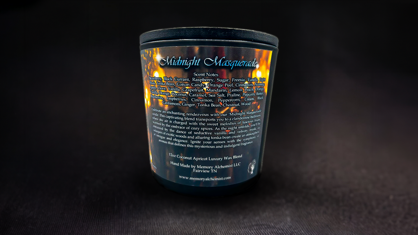 Midnight Masquerade - Decadent Berry and Spiced Citrus with a Hint of Vanilla Scented - Coconut and Apricot Luxury Wax Blend Candle