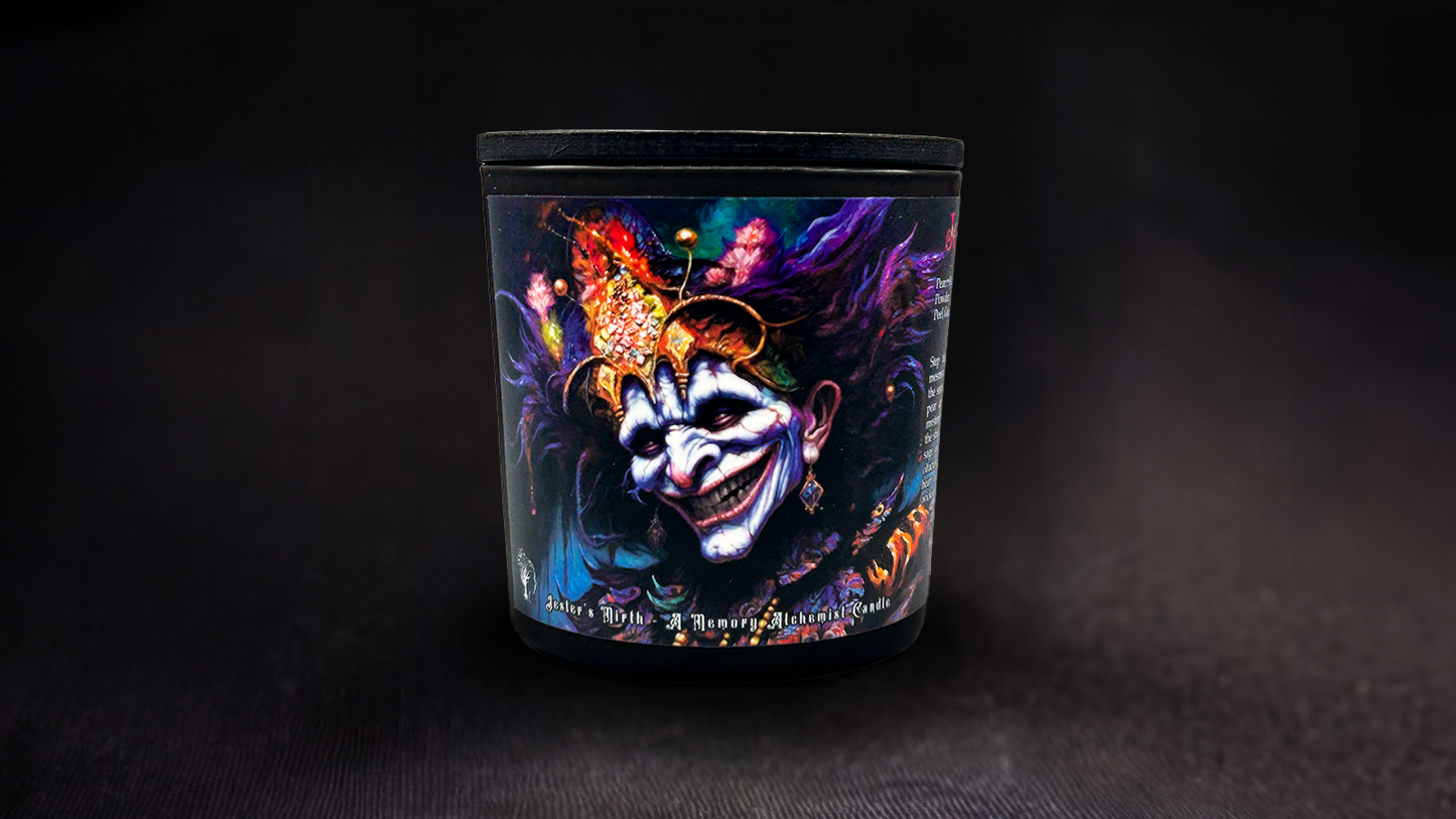 Jester’s Mirth - Pear and Marine with a Hint of Dark Musk Scented - Coconut and Apricot Luxury Wax Blend Candle