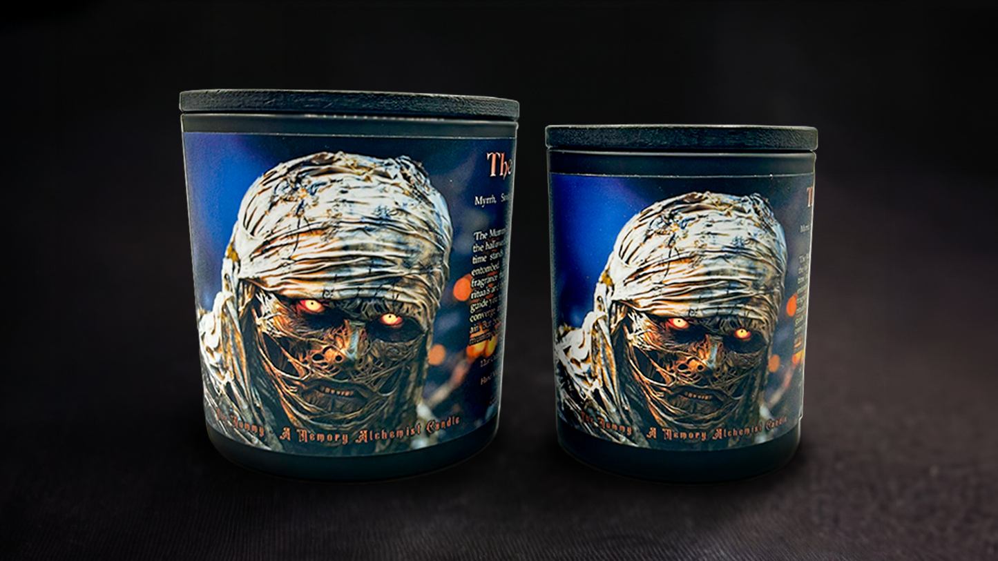 The Mummy - Mystical Resin & Sacred Wood with a Hint of Vanilla Scented - Coconut and Apricot Luxury Wax Blend Candle