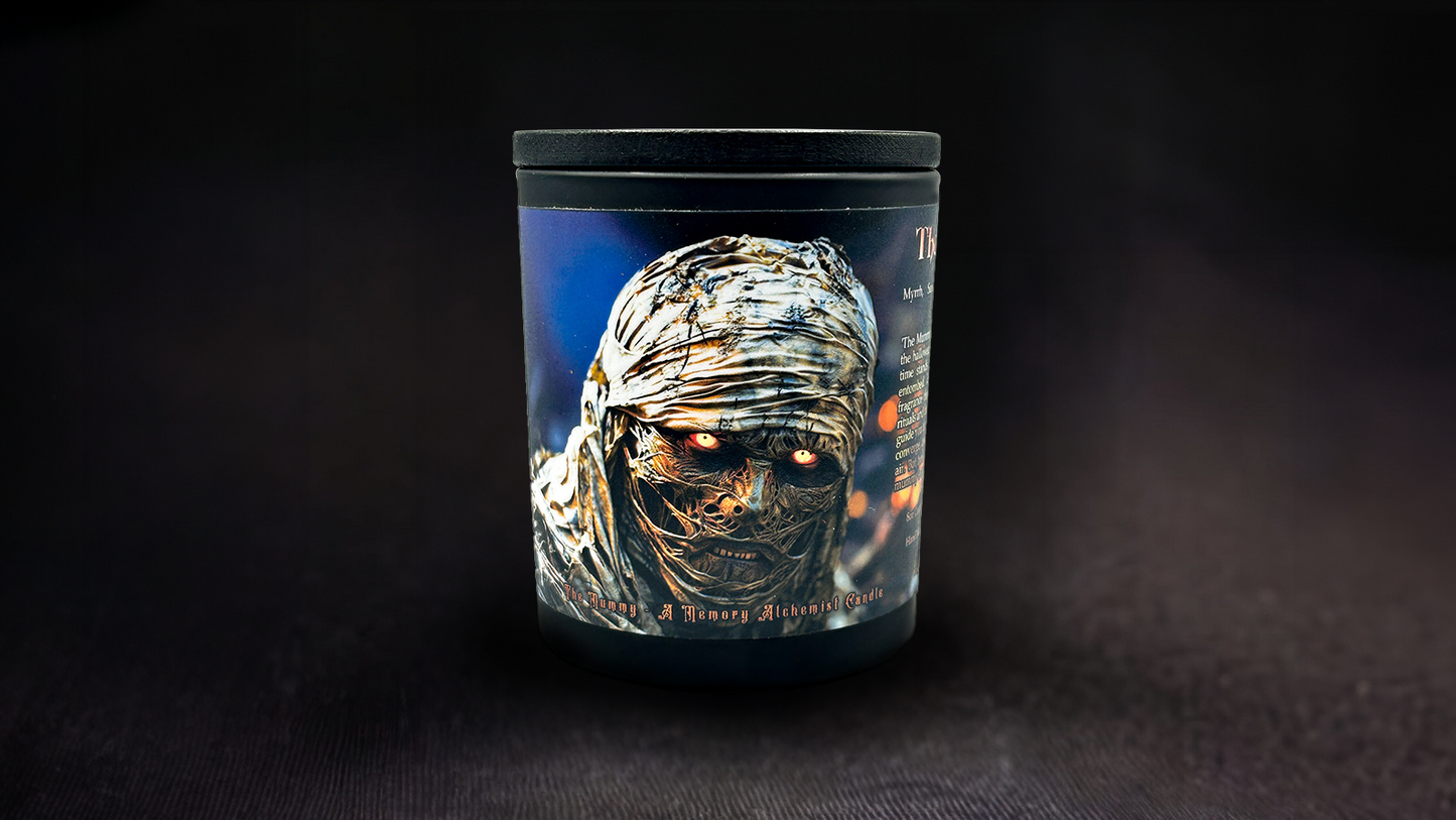 The Mummy - Mystical Resin & Sacred Wood with a Hint of Vanilla Scented - Coconut and Apricot Luxury Wax Blend Candle