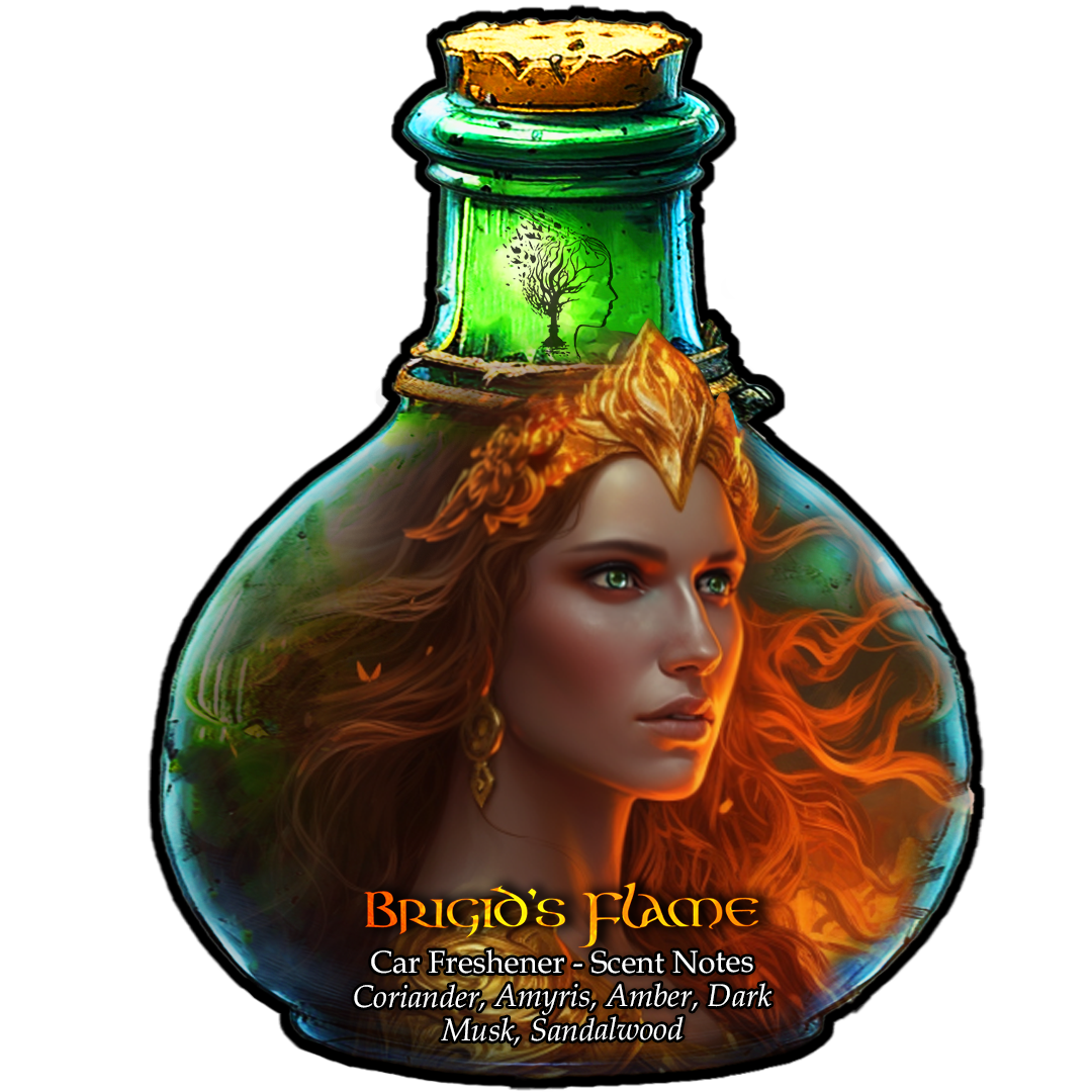 Brigid’s Flame - Zesty Citrus and Sugared Fruits with a hint of Velvet Musk - Car Freshener