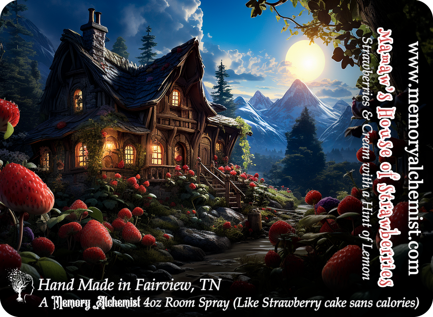 Mamaw’s House of Strawberries - Strawberry and Cream with a Hint of Lemon Scented - Room Spray 4oz