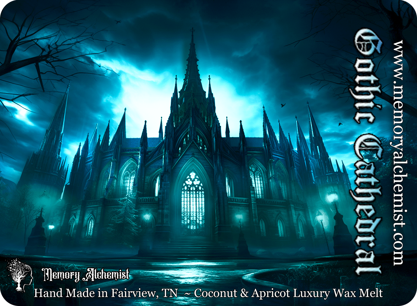 Gothic Cathedral - Rosewood & Dark Tonka with a Hint of Worn Leather Scented - Coconut & Apricot Luxury Wax Melts