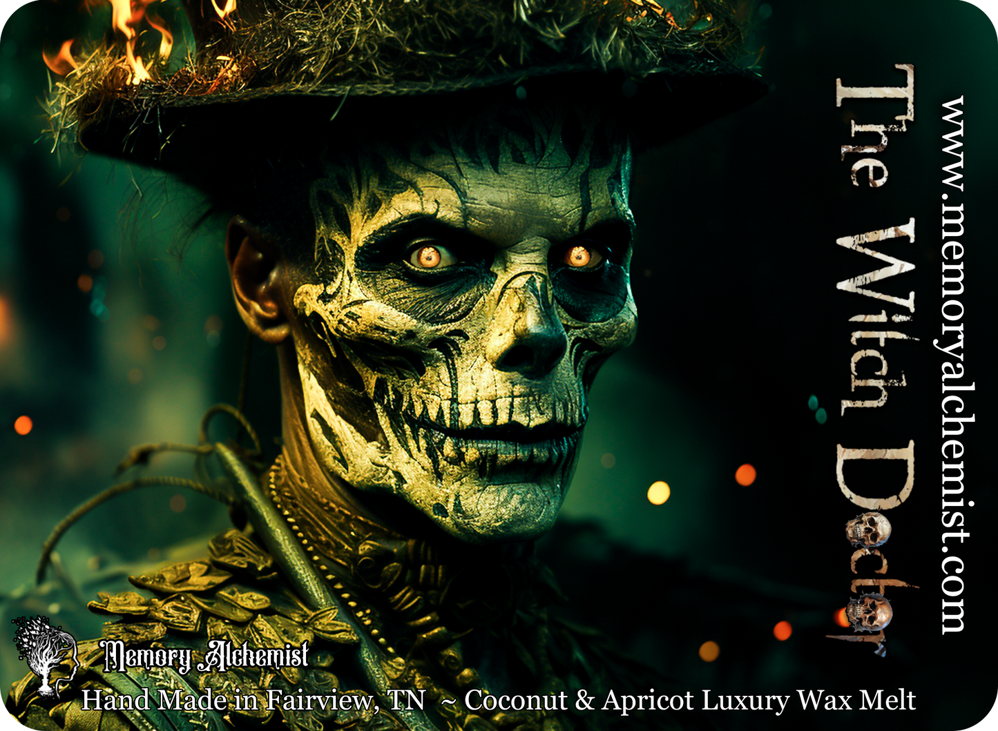 The Witch Doctor - Spiced Whiskey and Amber with a Hint of Cedarwood Scented - Coconut and Apricot Luxury Wax Melts