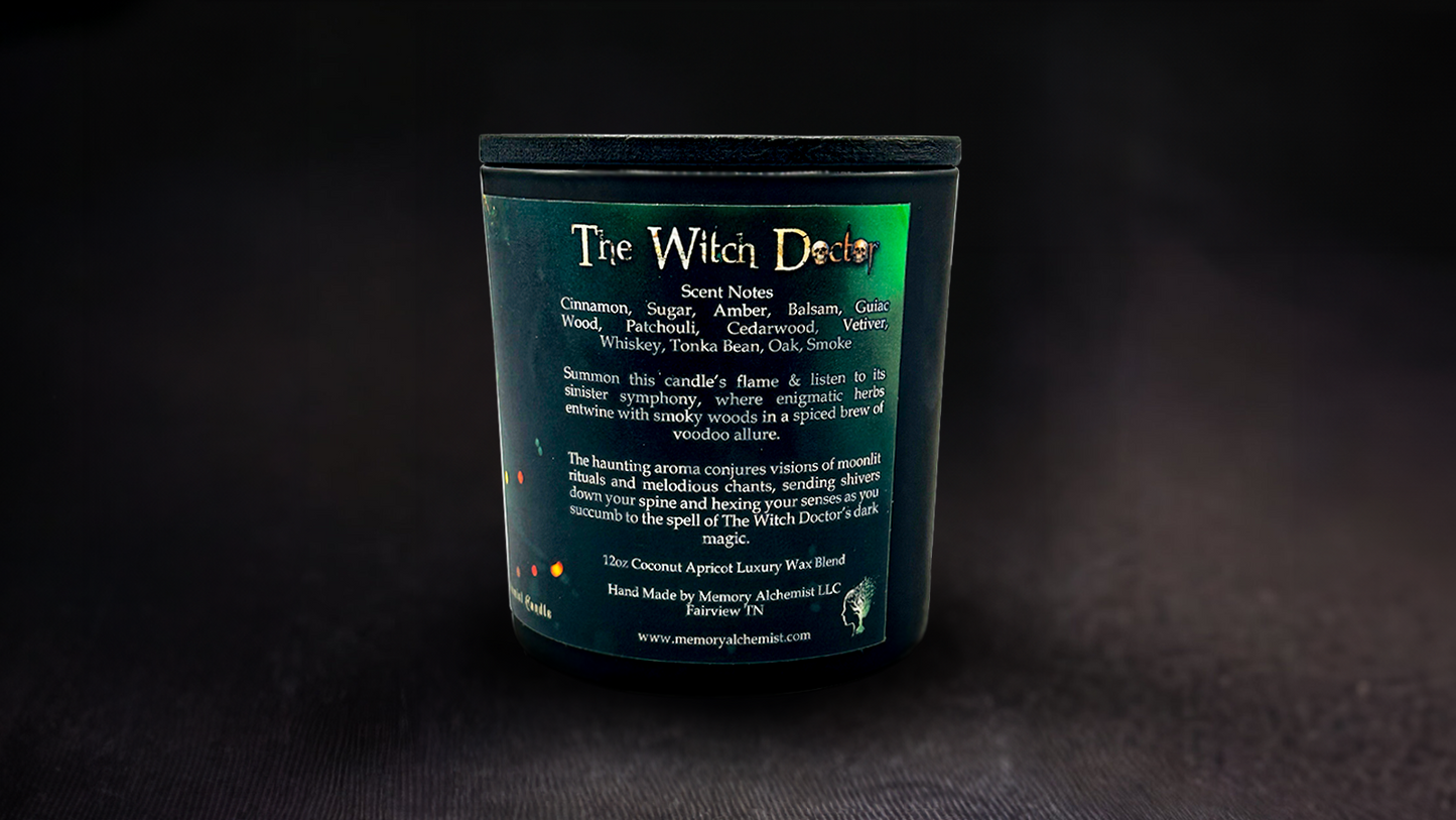 The Witch Doctor - Spiced Whiskey and Amber with a Hint of Cedarwood Scented - Coconut and Apricot Luxury Wax Blend Candle