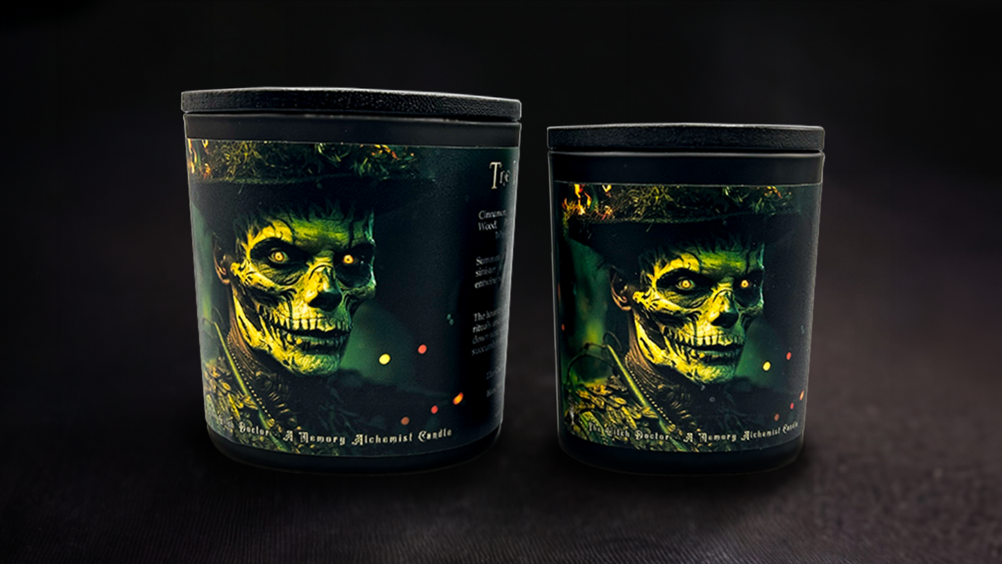 The Witch Doctor - Spiced Whiskey and Amber with a Hint of Cedarwood Scented - Coconut and Apricot Luxury Wax Blend Candle