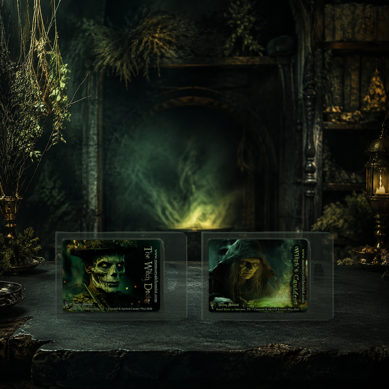 The Witching Hour wax melt duo with The Witch Doctor and Witch's Cauldron